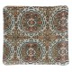Turkish Rug Throw Pillow. Handmade Wool Cushion Cover. Vintage Toss Pillow