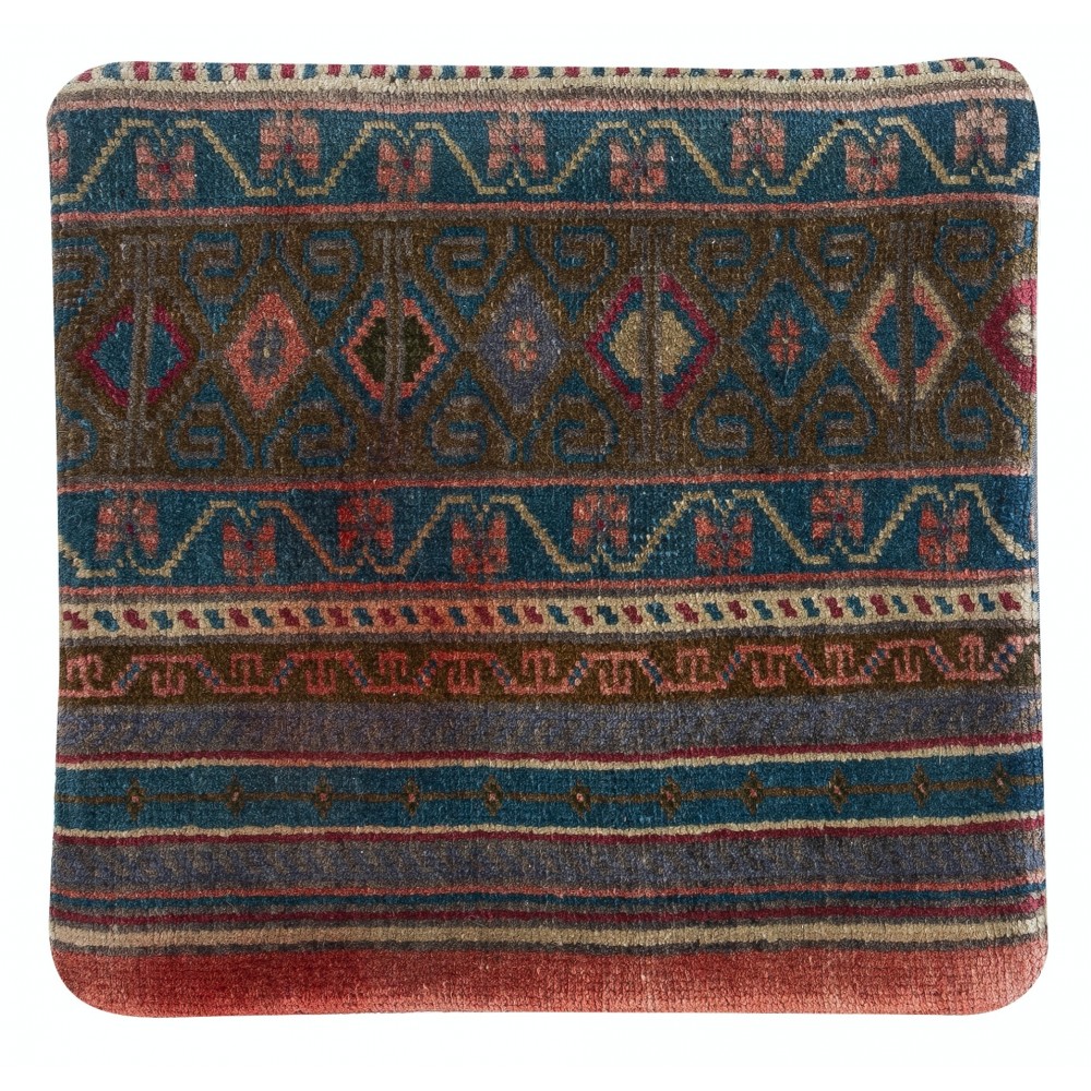 Vintage Toss Pillow Cover. Decorative Handmade Turkish Rug Cushion Cover