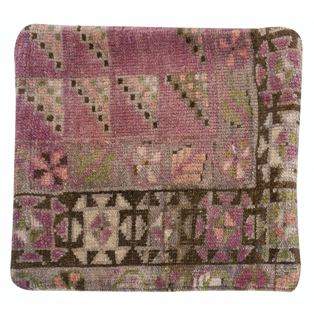 Vintage Turkish Wool Cushion Cover. Handmade Rug Pillowcase. Farmhouse Decor Throw Pillow Cover