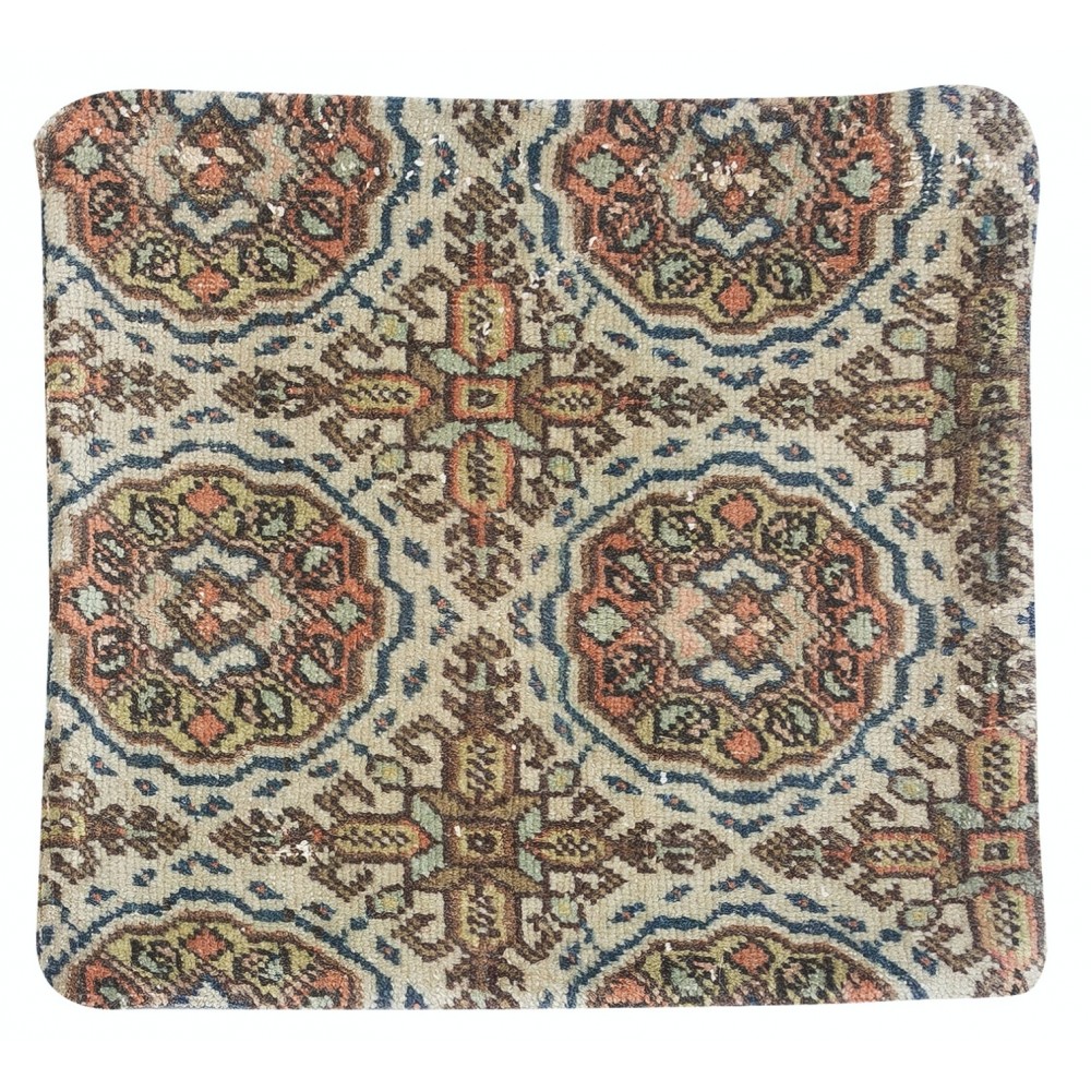 Vintage Handmade Rug Cushion Cover. Turkish Wool Pillowcase. Traditional Throw Pillow Cover