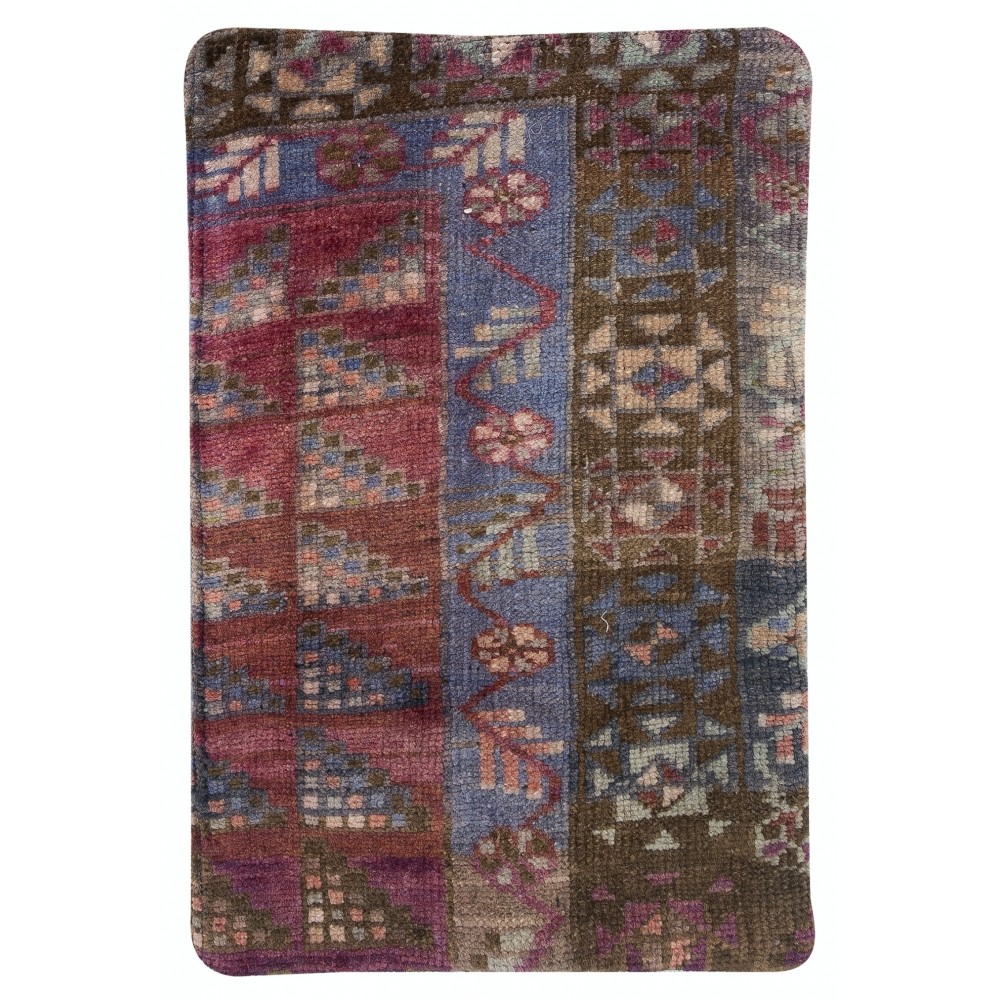 Traditional Turkish Wool Cushion Cover. Handmade Rug Pillow. Vintage Throw Pillow