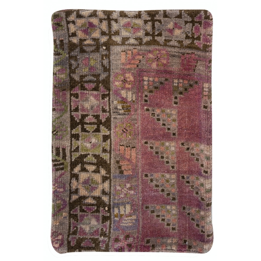 Vintage Turkish Wool Cushion Cover. Handmade Rug Pillowcase. Farmhouse Decor Throw Pillow Cover