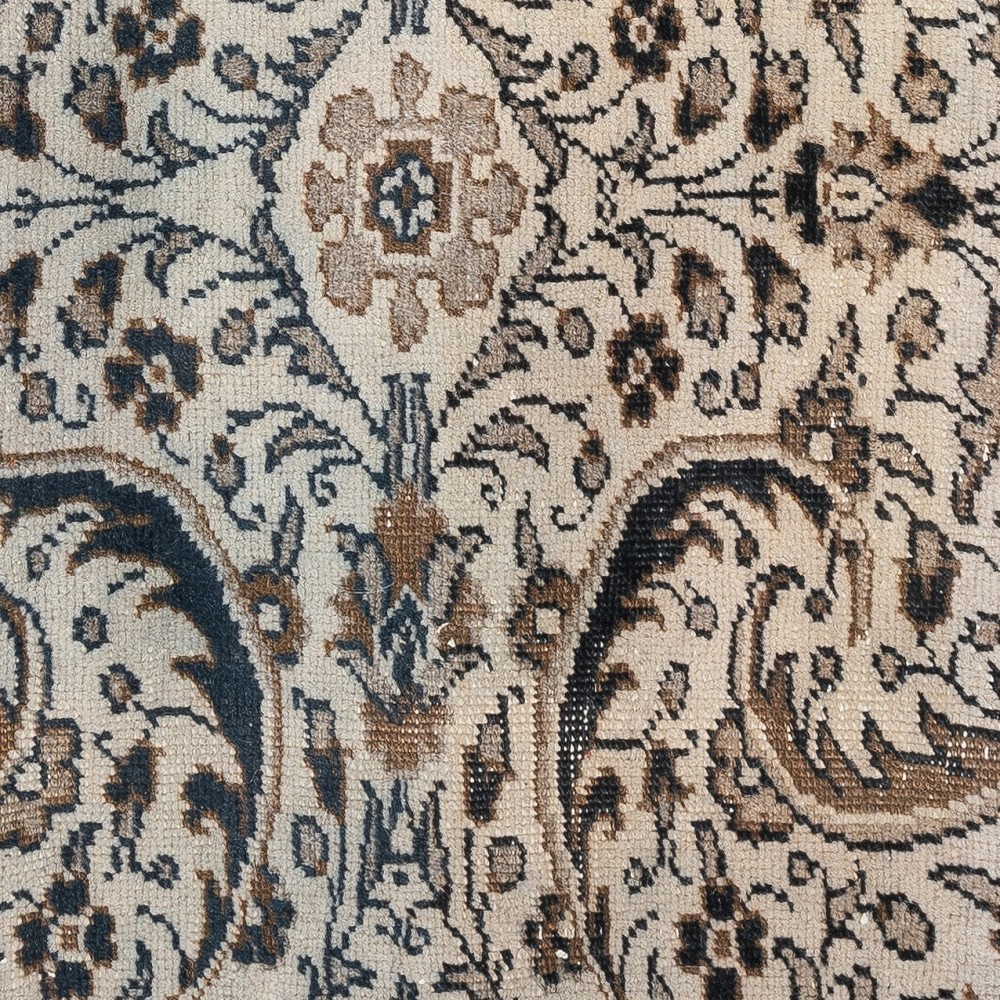 Authentic Turkish Wool Cushion Cover. Handknotted Rug Pillow. Rustic Decor. Vintage Throw Pillow