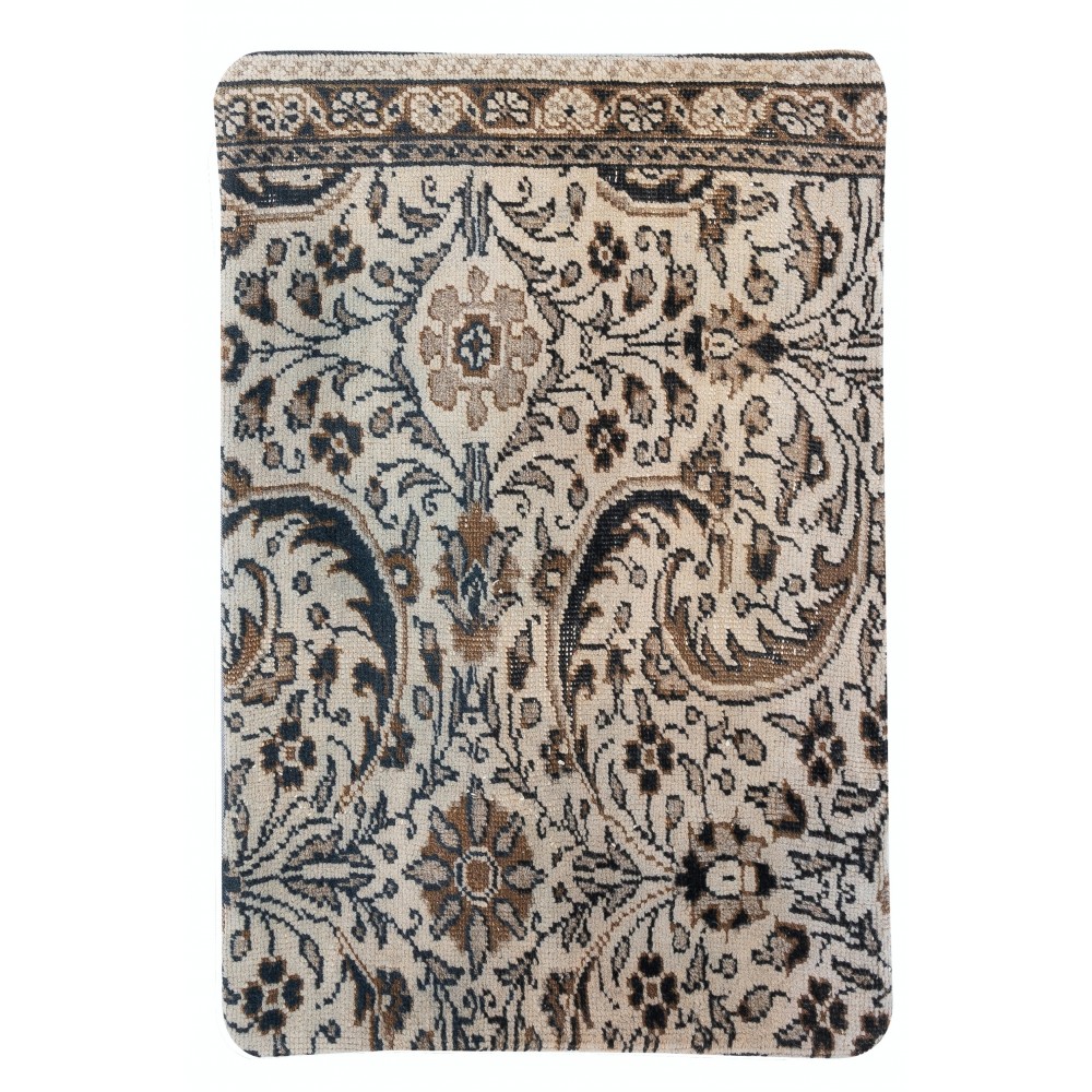 Authentic Turkish Wool Cushion Cover. Handknotted Rug Pillow. Rustic Decor. Vintage Throw Pillow