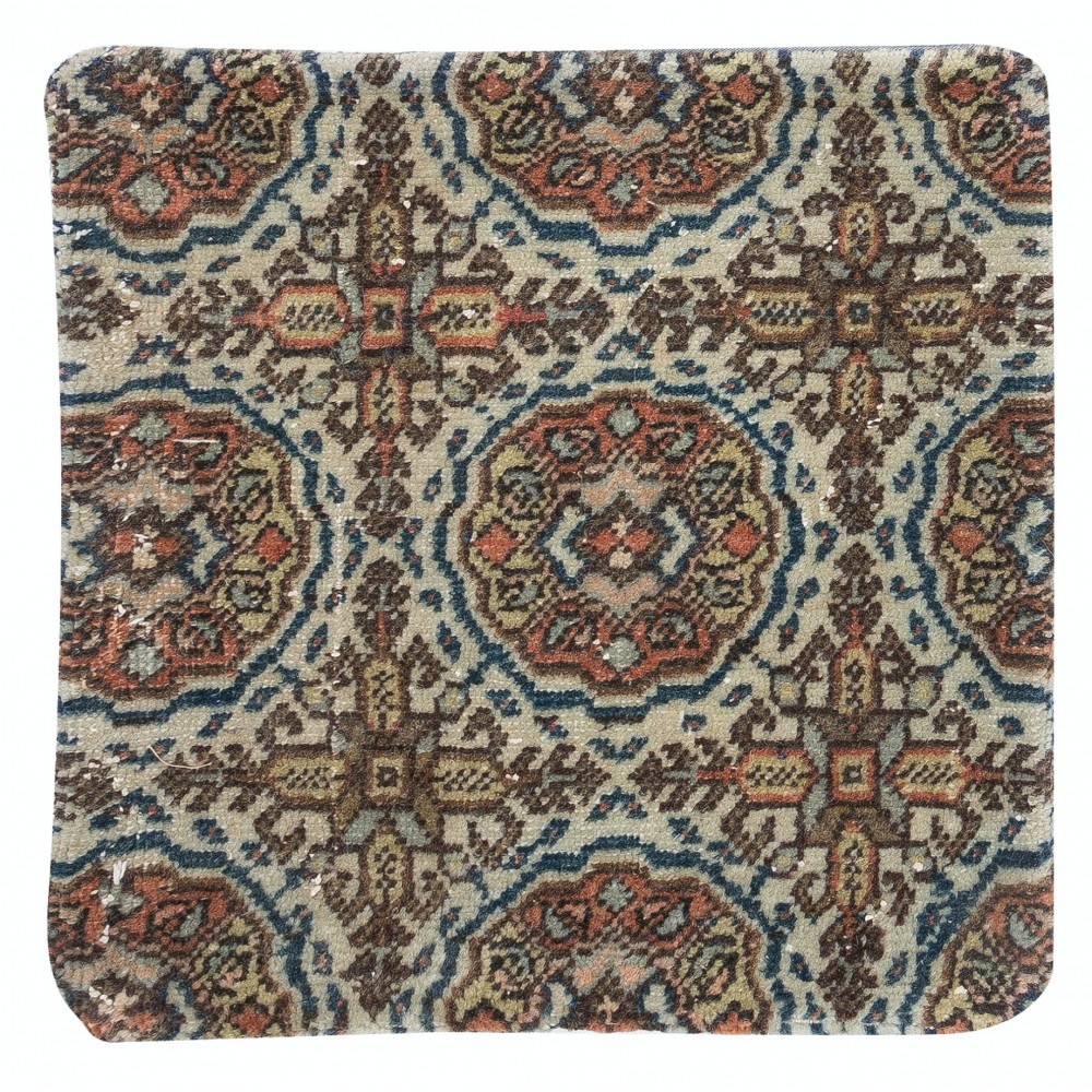 Vintage Handmade Rug Cushion Cover. Turkish Wool Pillowcase. Decorative Throw Pillow Cover