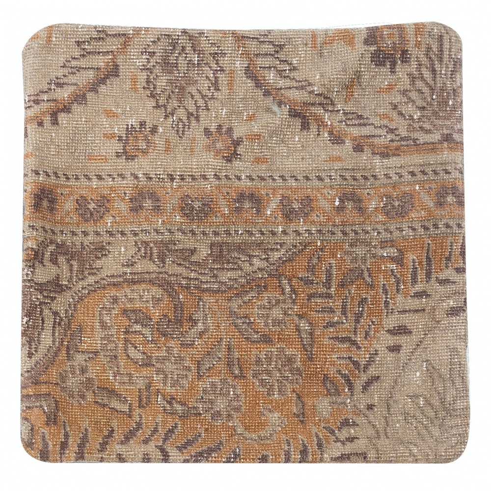 Rustic Turkish Cushion Cover. Handmade Wool Rug Pillow. Bohemian Style Toss Pillow. Vintage Toss Pillow
