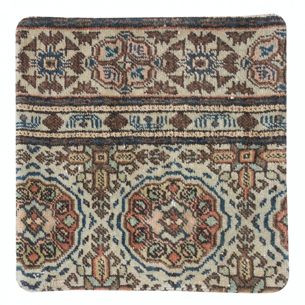 Vintage Wool Cushion. Handknotted Rug Pillow. Ethnic Home Decor. Turkish Throw Pillow