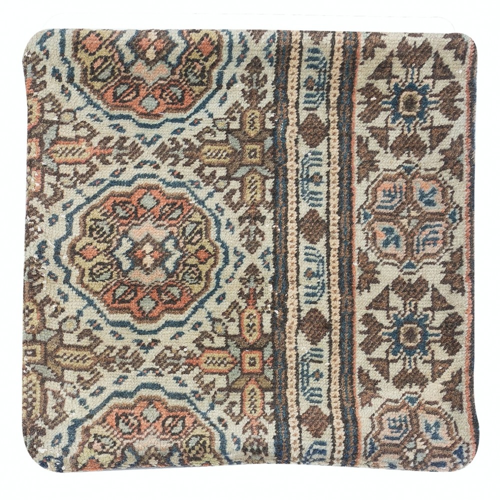 Handmade Turkish Wool Cushion Cover. Handmade Rug Pillow. Rustic Throw Pillow