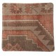 Rustic Handmade Wool Cushion Cover. Vintage Turkish Rug Pillow