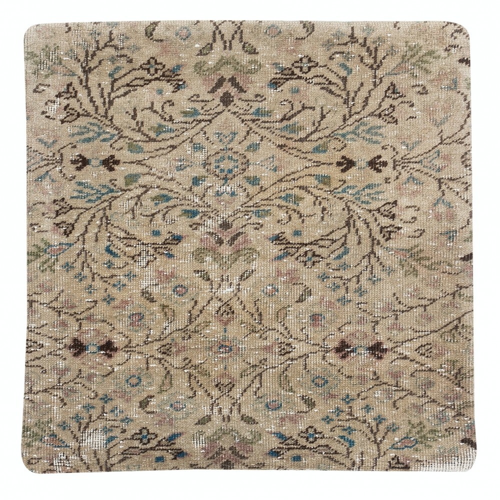 Vintage Handmade Rug Cushion Cover. Turkish Wool Pillowcase. Decorative Throw Pillow Cover