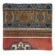 Handknotted Turkish Wool Cushion Cover. Rug Throw Pillow. Home Gift. Vintage Toss Pillow