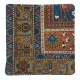 Hand-knotted Turkish Wool Rug Cushion Cover. Rustic Throw Pillow. Home Gift