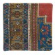 Vintage Turkish Wool Cushion Cover. Handmade Rug Pillow. Rustic Decor Throw Pillow