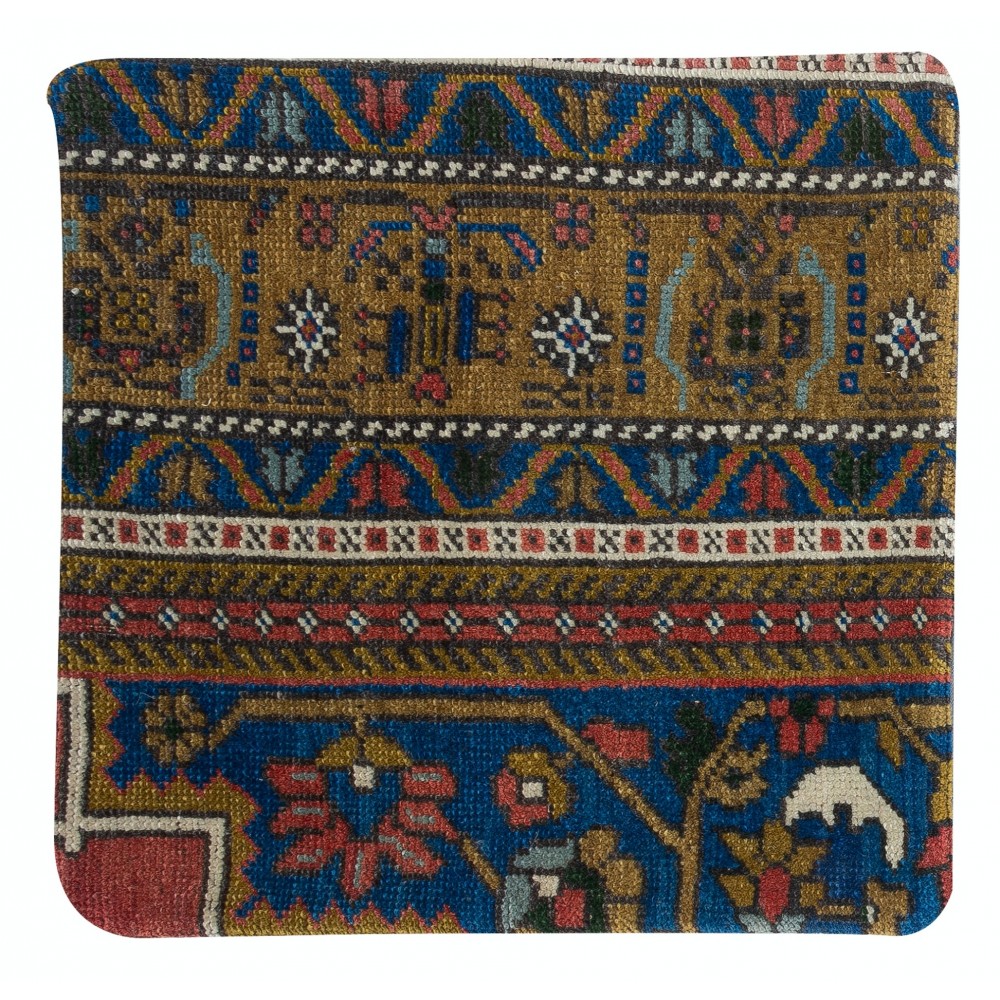 Vintage Handmade Rug Cushion Cover. Turkish Wool Pillowcase. Traditional Throw Pillow Cover