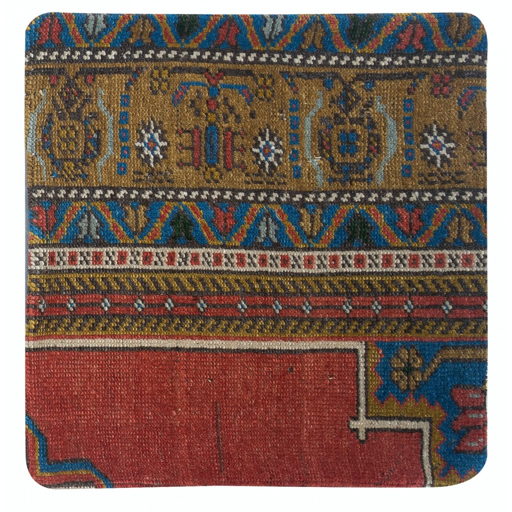 Decorative Handmade Wool Cushion Cover. Vintage Rug Pillow. Turkish Toss Pillow