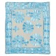 Cotton Cushion Cover. Blue Color Lace Pillow. Handmade Throw Pillow