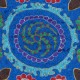 Silk Embroidery Cushion Cover. Blue Pillow. Modern Lace Pillow