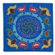Silk Embroidery Cushion Cover. Blue Pillow. Modern Lace Pillow