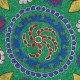 Silk Embroidery Cushion Cover. Modern Throw Pillow Cover. Green Pillowcase