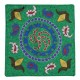Silk Embroidery Cushion Cover. Modern Throw Pillow Cover. Green Pillowcase