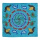 Silk Embroidery Cushion Cover. Light Blue Pillowcase. Modern Throw Pillow. New Toss Pillow