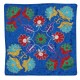 Silk Embroidery Cushion Cover. Blue Pillowcase. Modern Lace Pillow