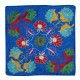 Blue Color Silk Embroidery Cushion Cover. Handmade Pillowcase. Modern Lace Pillow