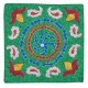 Silk Embroidery Cushion Cover. Green Toss Pillow Cover. Handmade Pillowcase