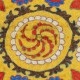 Silk Embroidery Cushion Cover. Yellow Pillowcase. Modern Lace Pillow