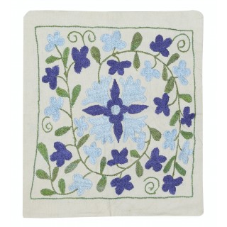 100% Cotton Cushion Cover. Hand-Embroidered Pillowcase. Modern Lace Pillow Cover