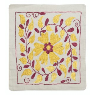 Embroidered Cotton Cushion Cover. New Toss Pillow. Modern Lace Pillow. Handmade Throw Pillow