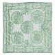 All Cotton Cushion Cover. Green Color Lace Pillow. Embroidered Pillowcase. Modern Toss Pillow