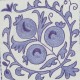 All Cotton Cushion Cover. Blue Lace Pillow. Embroidered Pillowcase. Contemporary Toss Pillow