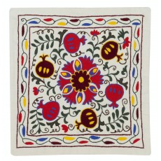 Embroidered 100% Cotton Cushion Cover. Contemporary Lace Pillow. Handmade Toss Pillow Cover