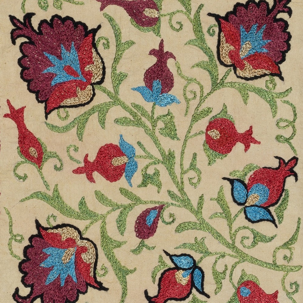 Silk Embroidery Cushion Cover. Contemporary Toss Pillow Cover. Handmade Pillowcase