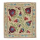Silk Embroidery Cushion Cover. Contemporary Toss Pillow Cover. Handmade Pillowcase