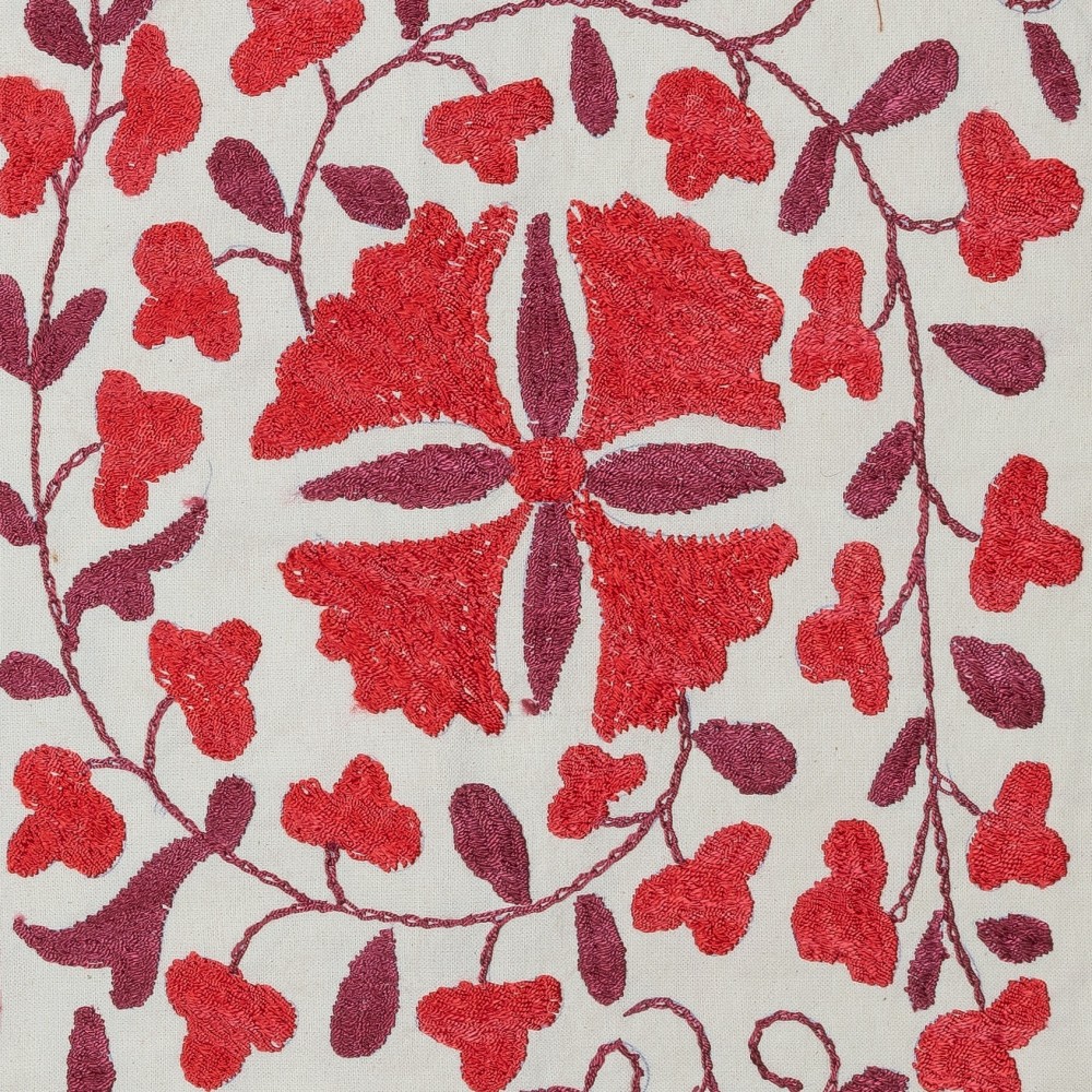 Embroidered 100% Cotton Cushion Cover. Contemporary Lace Pillow. Handmade Toss Pillow Cover