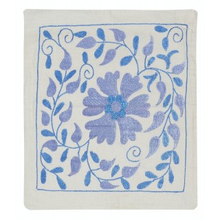 Embroidered 100% Cotton Cushion Cover. Elegant Home Decor. Handmade Pillowcase