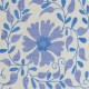 All Cotton Embroidered Cushion Cover. Handmade Pillowcase. Blue Toss Pillow