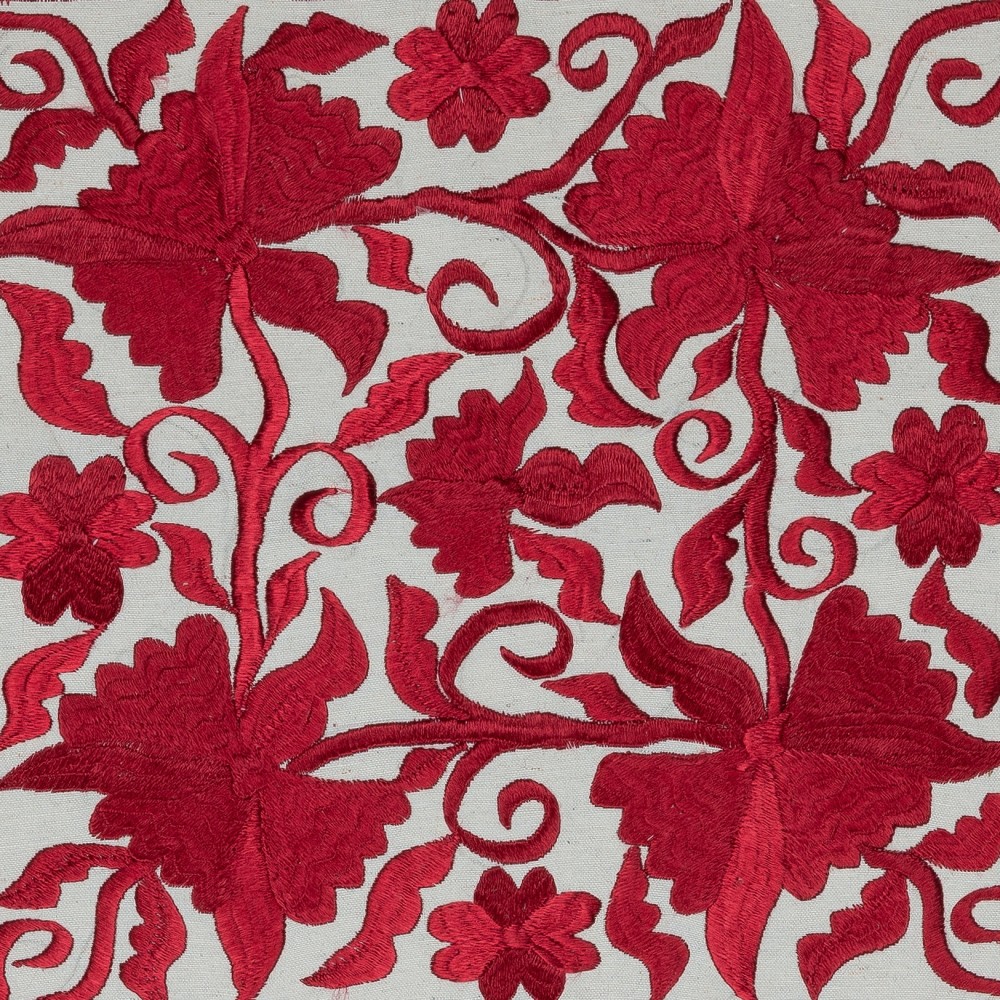 Red Color All Cotton Cushion. Handmade Pillow Cover. Decorative Lace Pillow