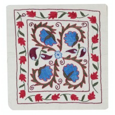 Hand Embroidered 100% Cotton Cushion Cover. Contemporary Lace Pillow. New Toss Pillow