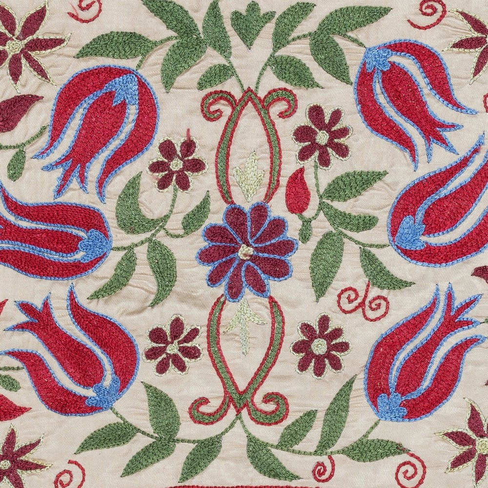 Silk Embroidery Cushion Cover. Handmade Pillowcase. Modern Throw Pillow. New Toss Pillow