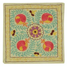 Silk Embroidery Cushion Cover. Handmade Pillowcase. Modern Lace Pillow