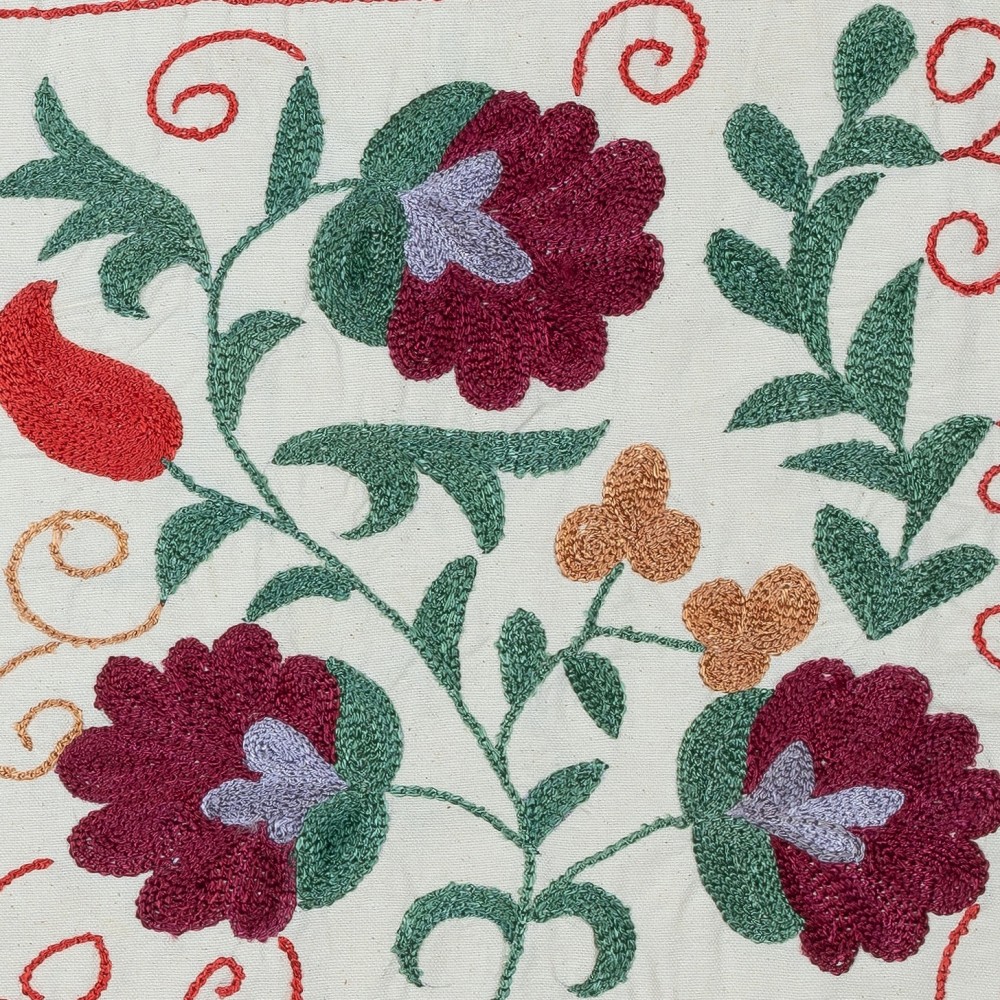 Modern Cushion Cover Made of Cotton. Embroidered Pillow. New Throw Pillow