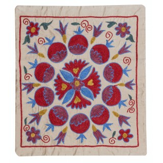 Silk Embroidery Cushion Cover. Handmade Pillowcase. Modern Lace Pillow