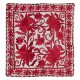 Red Pillow Cover. Handmade Cotton Cushion Cover. Contemporary Accent Throw Pillow