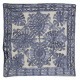 100% Cotton Cushion Cover. Blue Toss Pillow. Modern Lace Pillow. Handmade Pillowcase