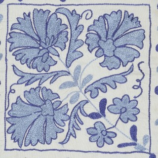 Embroidered 100% Cotton Cushion Cover. New Toss Pillow. Modern Lace Pillow. Blue Pillowcase
