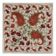 100% Silk Cushion Cover. Hand-Embroidered Pillowcase. Luxury Lace Pillow