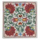 Silk Embroidery Cushion Cover. Contemporary Toss Pillow Cover. Handmade Pillowcase